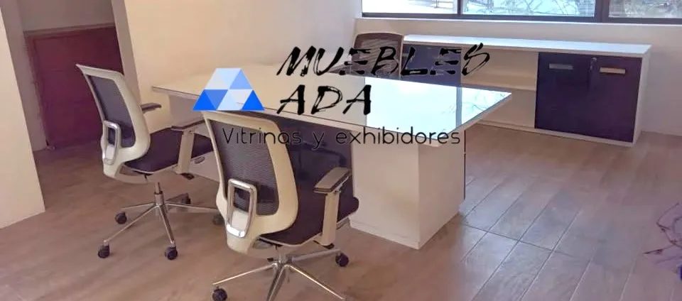 Escritorio esquinero ejecutivo en madera y metal