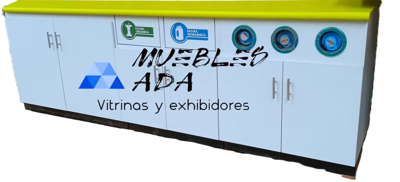 Mueble para cafeteras con dispensadores y almacenamiento inferior