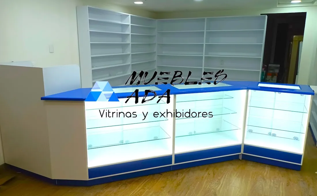 Vitrinas con cubierta recta